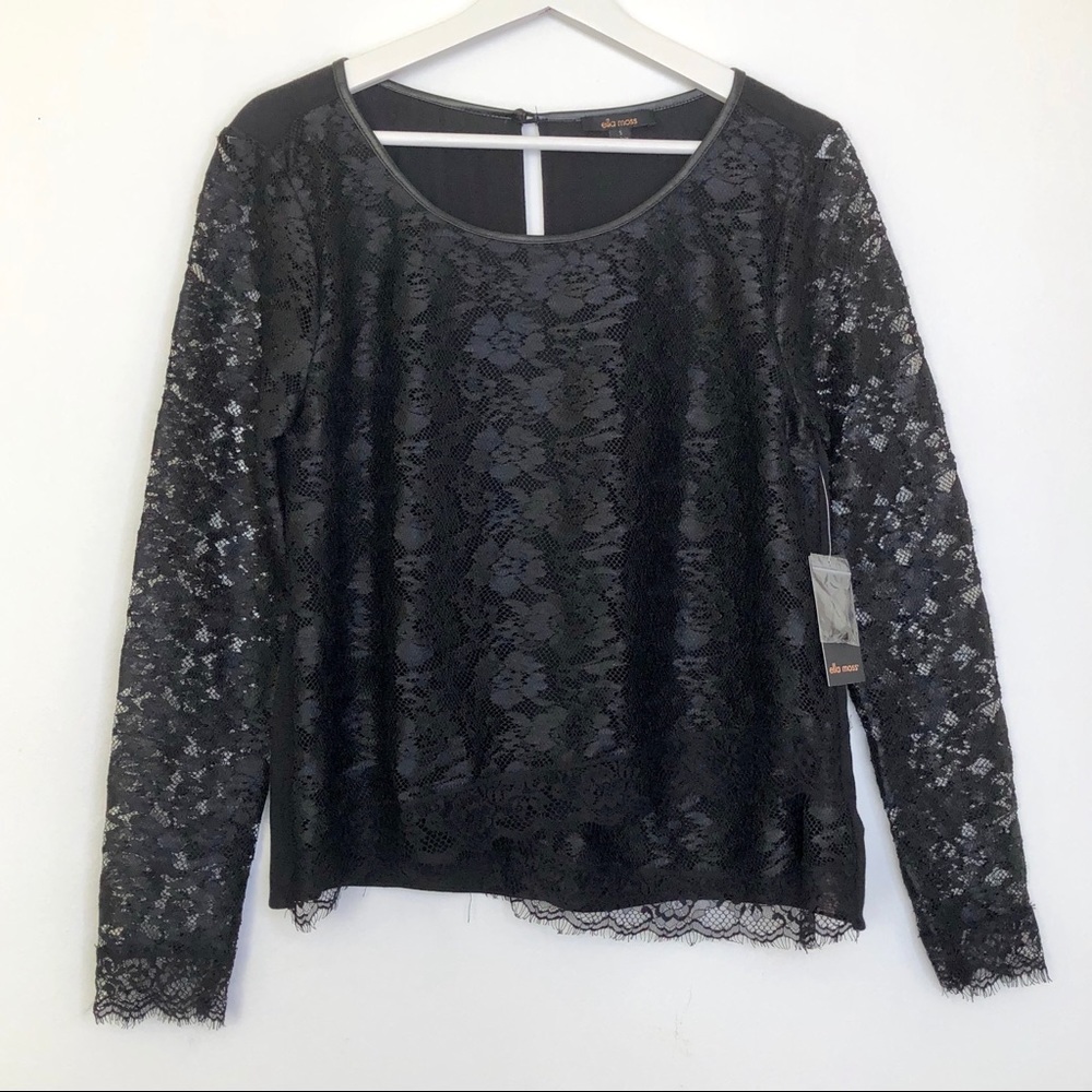 Ella Moss | Lace Long sleeves Top Sz Small